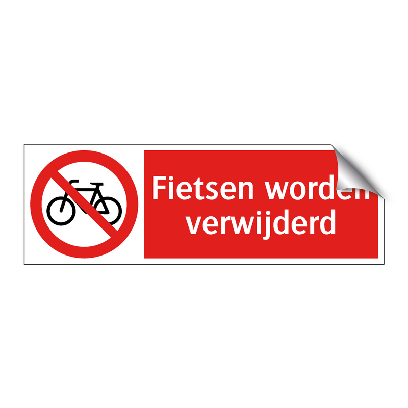 Fietsen worden verwijderd