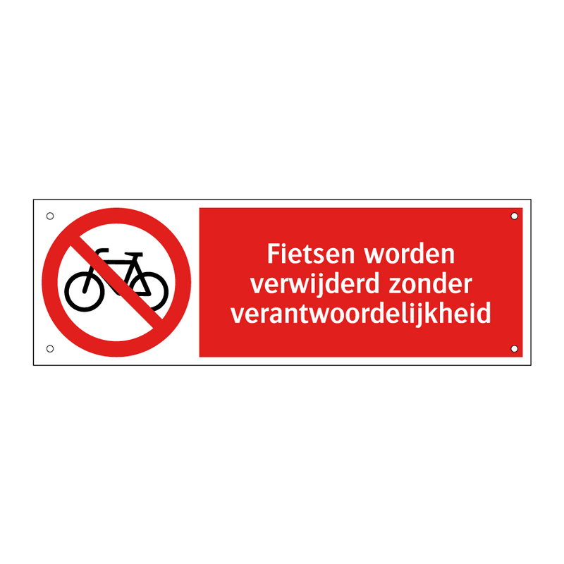 Fietsen worden verwijderd zonder verantwoordelijkheid