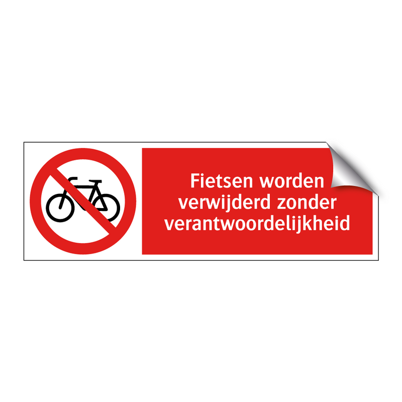 Fietsen worden verwijderd zonder verantwoordelijkheid
