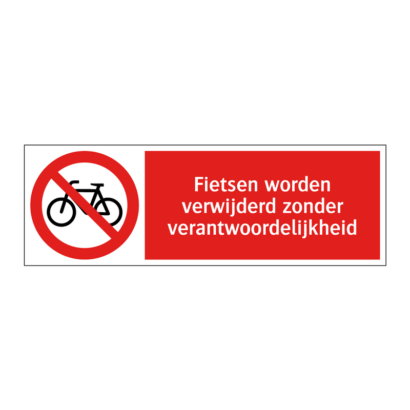 Fietsen worden verwijderd zonder verantwoordelijkheid