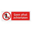 Geen afval achterlaten