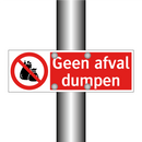 Geen afval dumpen