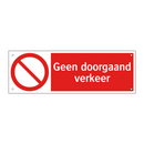 Geen doorgaand verkeer