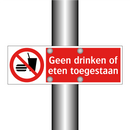 Geen drinken of eten toegestaan