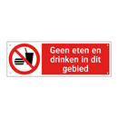 Geen eten en drinken in dit gebied