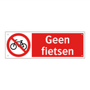 Geen fietsen