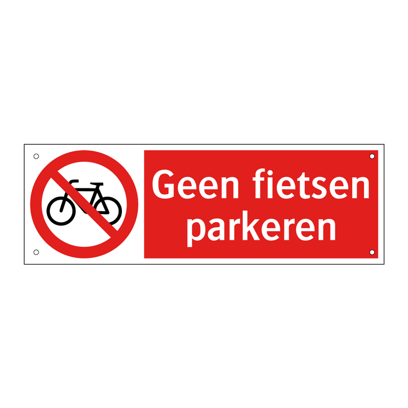 Geen fietsen parkeren