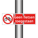 Geen fietsen toegestaan
