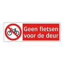 Geen fietsen voor de deur