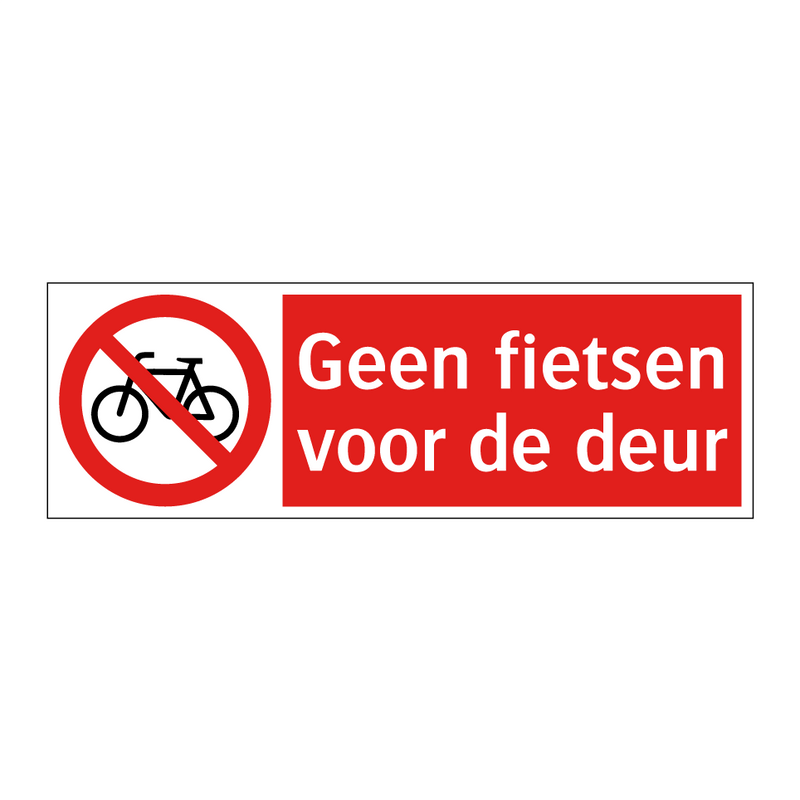 Geen fietsen voor de deur