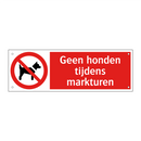 Geen honden tijdens markturen