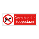 Geen honden toegestaan