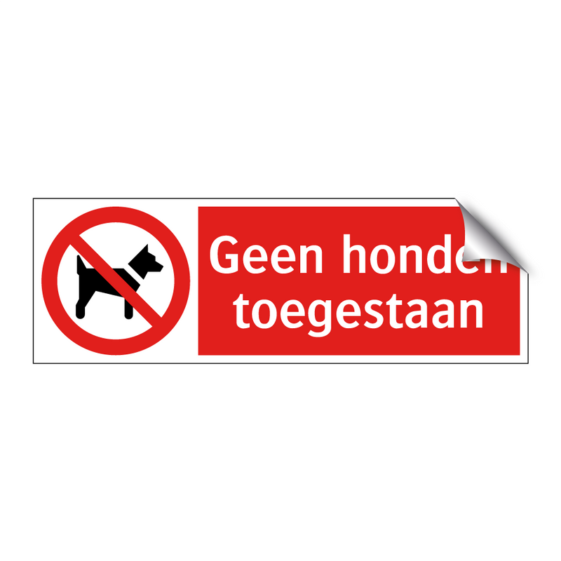 Geen honden toegestaan