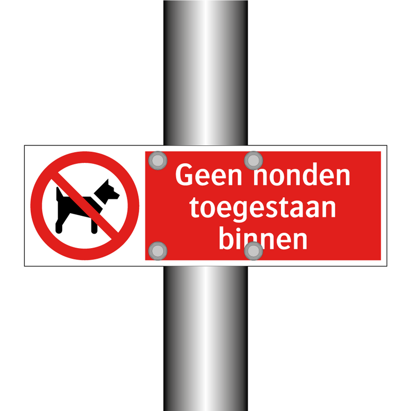 Geen honden toegestaan binnen