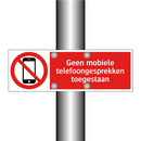 Geen mobiele telefoongesprekken toegestaan
