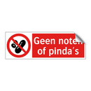 Geen noten of pinda's