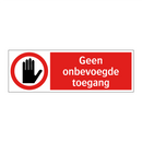 Geen onbevoegde toegang