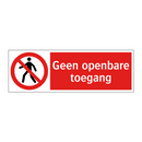 Geen openbare toegang