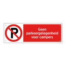 Geen parkeergelegenheid voor campers