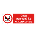 Geen persoonlijke waterscooters