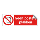 Geen posters plakken