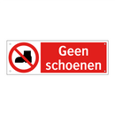 Geen schoenen