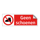 Geen schoenen