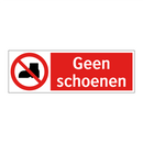 Geen schoenen