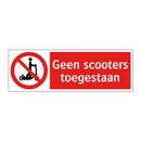 Geen scooters toegestaan