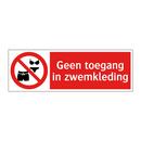Geen toegang in zwemkleding