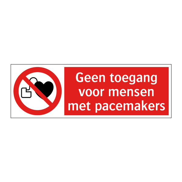 Geen toegang voor mensen met pacemakers
