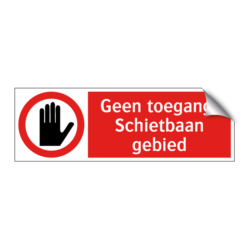 Geen toegang: Schietbaan gebied