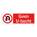 Geen U-bocht