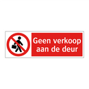 Geen verkoop aan de deur