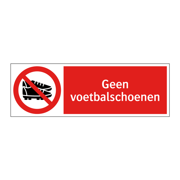 Geen voetbalschoenen