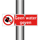 Geen water geven
