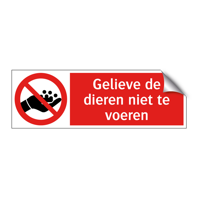 Gelieve de dieren niet te voeren