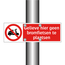 Gelieve hier geen bromfietsen te plaatsen