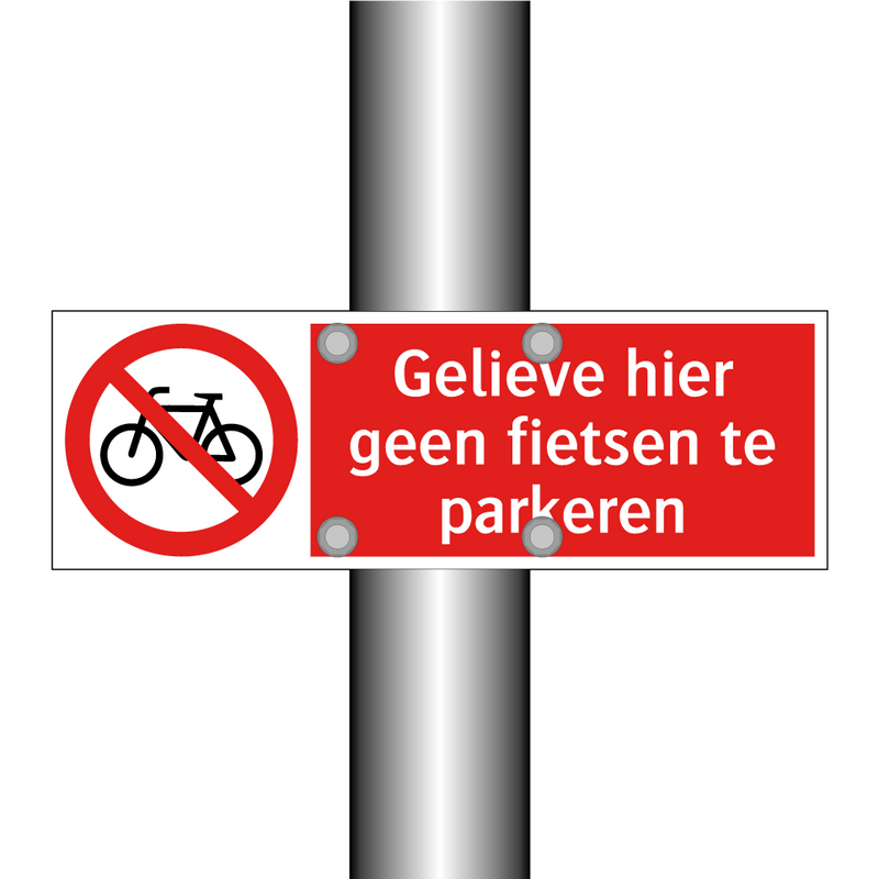 Gelieve hier geen fietsen te parkeren