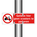 Gelieve hier geen scooters te parkeren