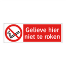 Gelieve hier niet te roken