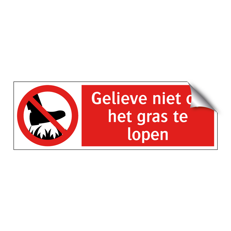Gelieve niet op het gras te lopen