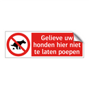 Gelieve uw honden hier niet te laten poepen