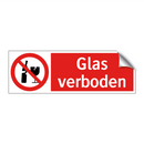 Glas verboden