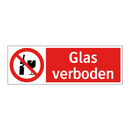 Glas verboden