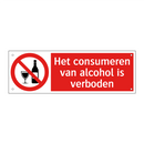 Het consumeren van alcohol is verboden