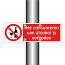 Het consumeren van alcohol is verboden