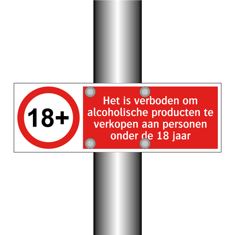 Het is verboden om alcoholische producten te verkopen aan personen onder de 18 jaar
