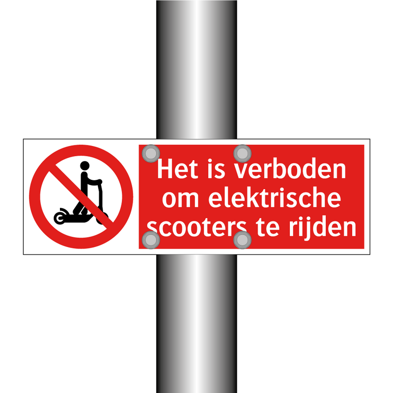 Het is verboden om elektrische scooters te rijden