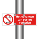 Het ophangen van posters verboden